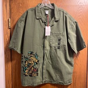 Green Graphic Shirt
